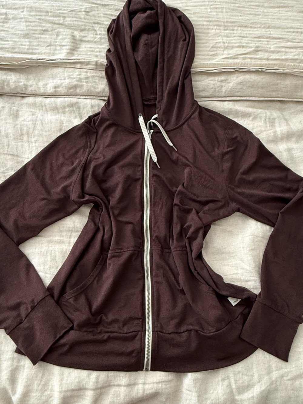 Vuori Zip Hoodie in Deep Brown